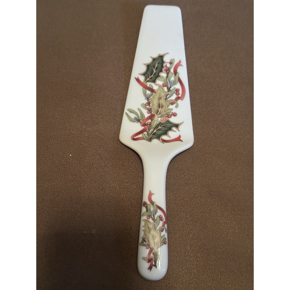 Andrea By Sadek Porcelain Christmas Garland Cake Spatula 9.7".